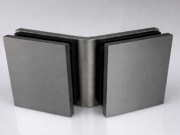 Fixed Bracket - Square 135 Degree Glass to Glass - Gun Black Dumb Oil